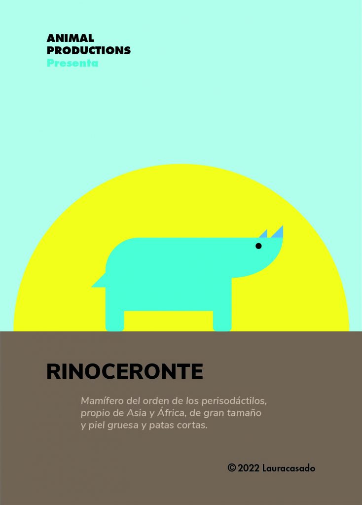Cartel rinoceronte.