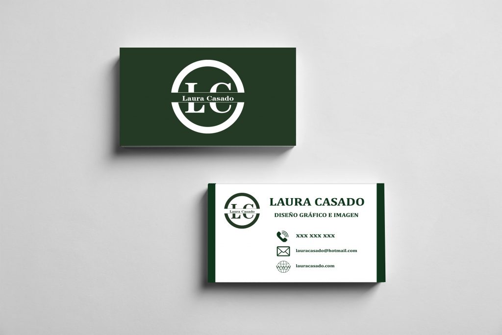 Mockup de mis tarjetas personales.