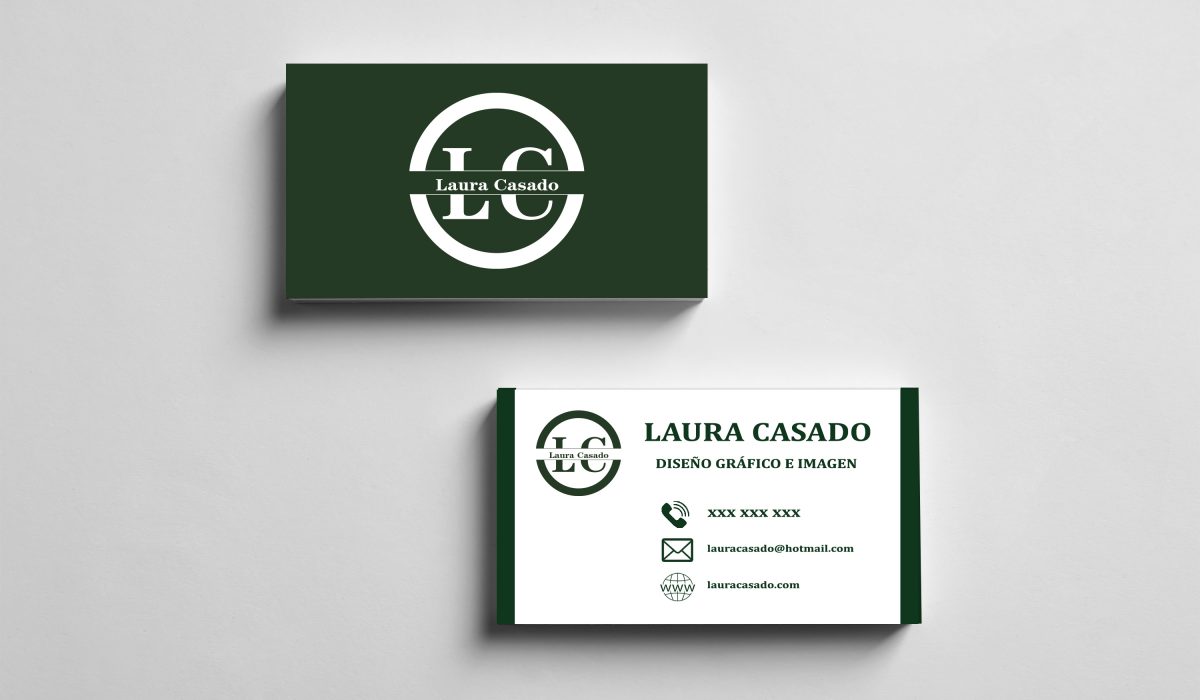 Mockup de mis tarjetas personales.